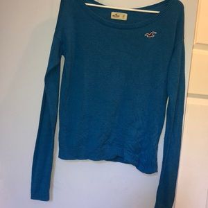 HOLLISTER CREW LONG SLEEVE SHIRT OFF THE SHOULDER